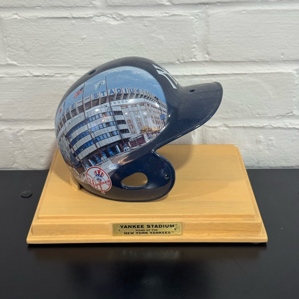 Yankee Stadium Miniature Helmet Art with Stand - The Danbury Mint